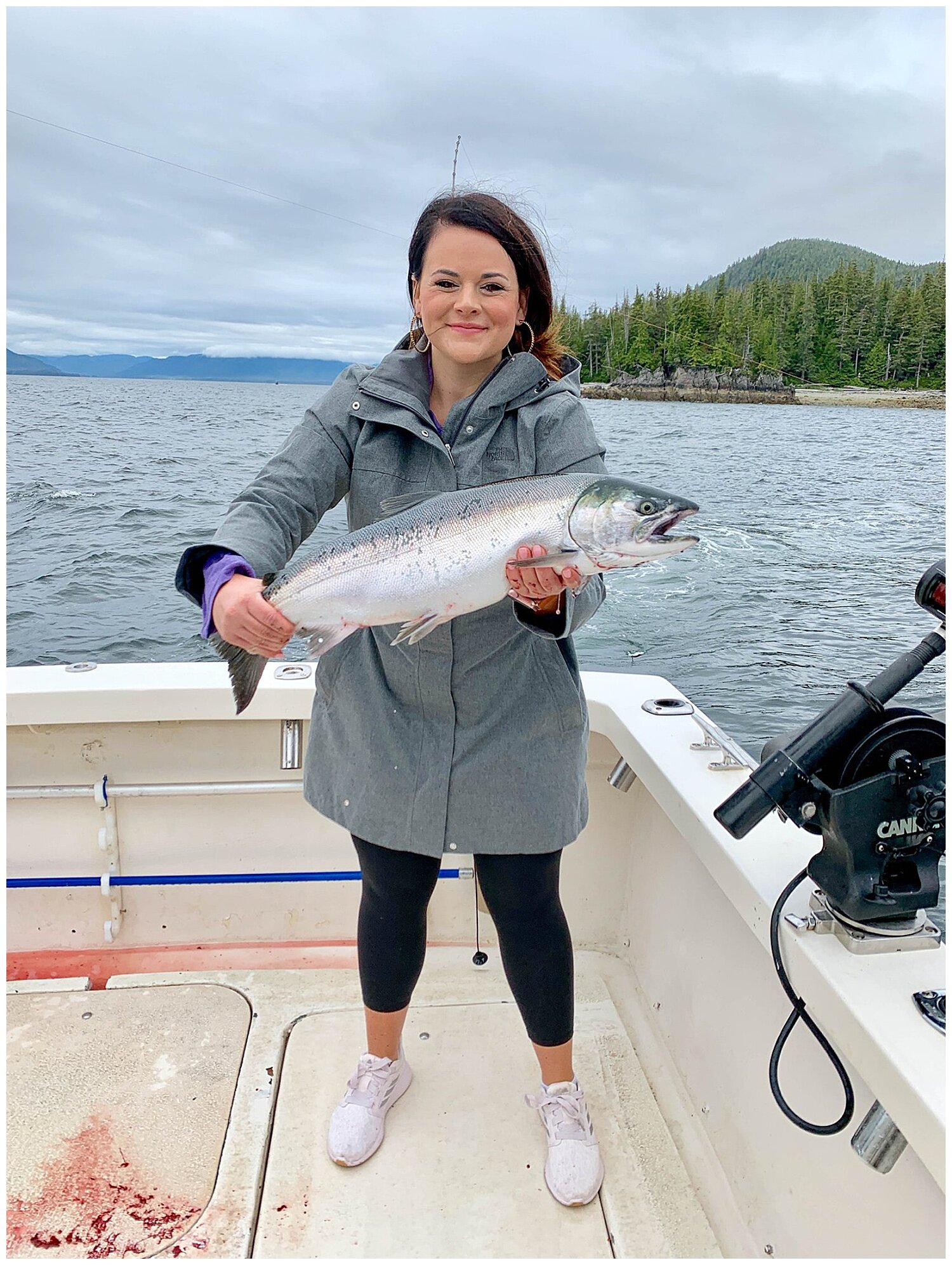  Caught my very first Salmon. 